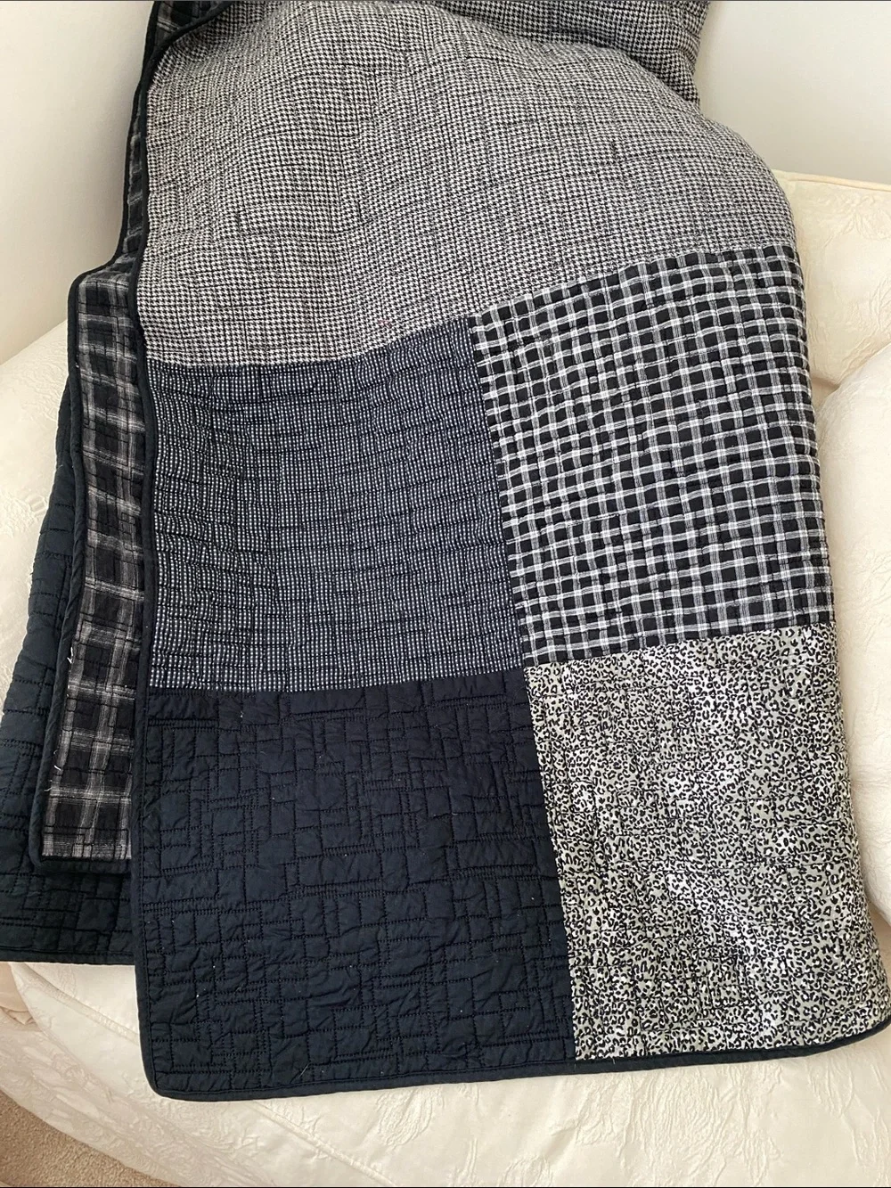 Black & Ivory Patchwork Quilt Full/Queen by Donna Sharp.